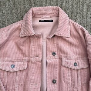 Zara Corduroy Button Up Oversized Jacket